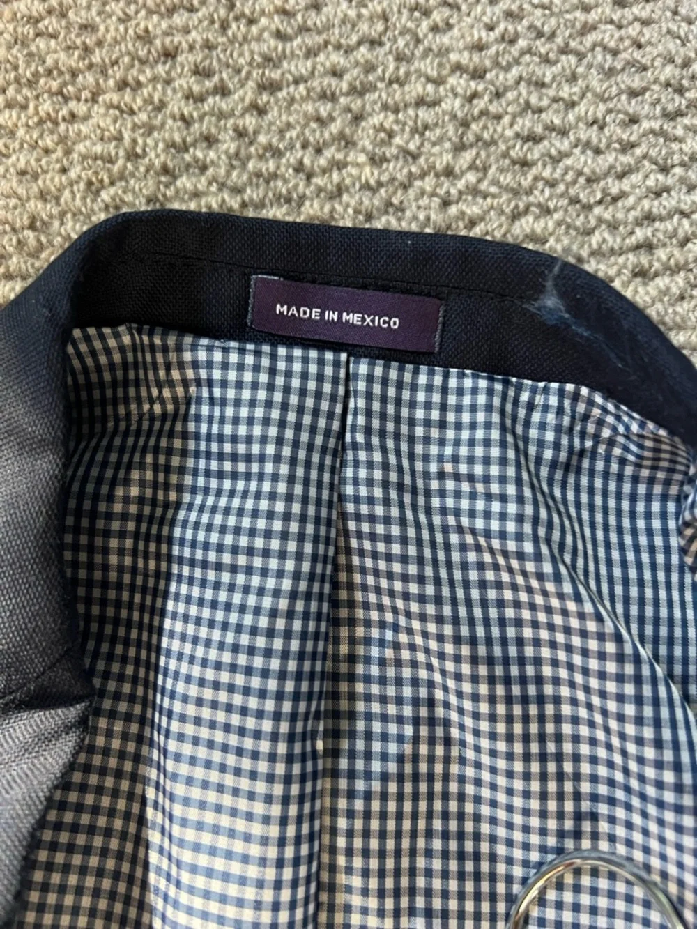 Stafford Dark Navy Sport Coat with Gold Buttons